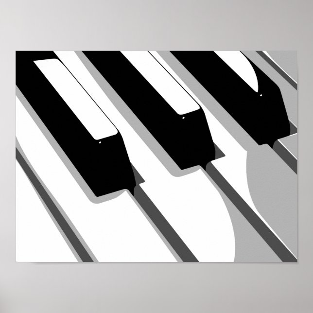 Affiche Piano Clavier Pop Art (Devant)