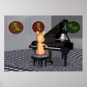 Affiche Piano de jeu de Piglet