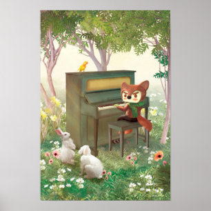 Affiche Piano Forêt