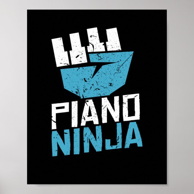 Affiche Piano Ninja Clef Music (Devant)