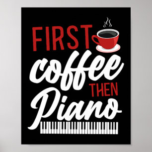Affiche Piano Pianiste Premier Café Puis Piano Clavier