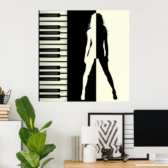 Affiche Piano Woman (Créateur téléchargé)