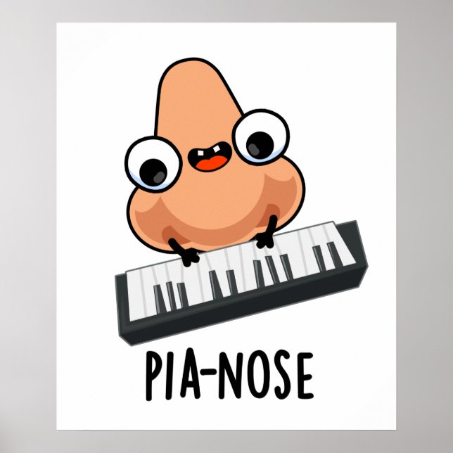 Affiche Pianose Funny Piano Nose Pun  (Devant)