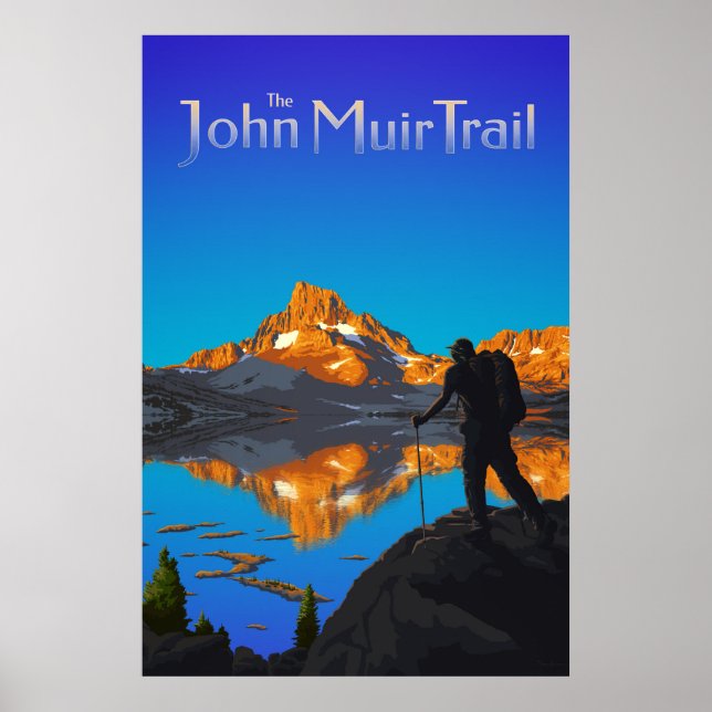 Affiche Pic de randonneur et bannière - Sentier John Muir  (Devant)