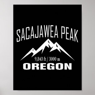 Affiche Pic Sacajawea Oregon Escalade Club de sommet Plein