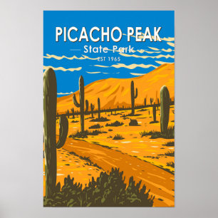 Affiche Picacho Peak State Park Arizona Vintage