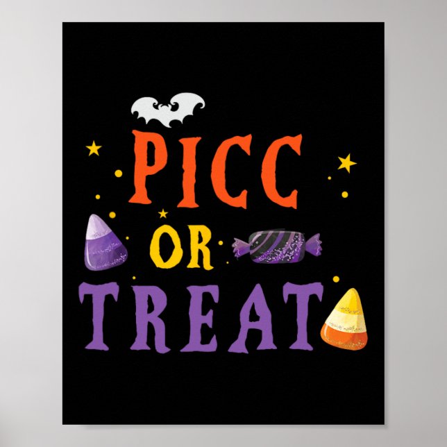 Affiche PICC Nurse Halloween Cute TVA Equipe d'accès vascu (Devant)
