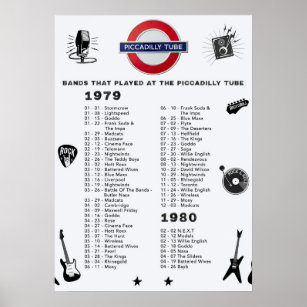 Affiche Piccadilly Tube 1979 1980