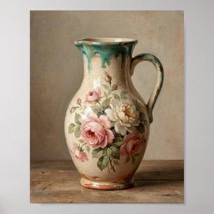 Affiche Pichet en céramique française I Peinture vintage