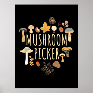 Affiche Picker De Champignons Fiers