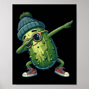 Affiche Pickle Concomber Funny National Pickle Day Dabbing