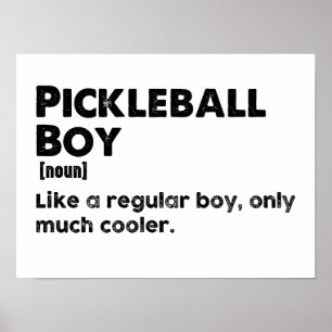 Affiche Pickleball Boy Funny Dictionnaire Définition Pickl
