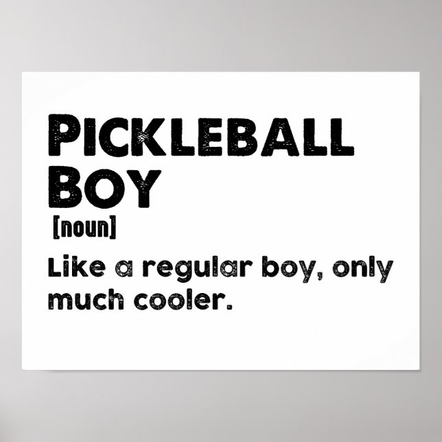 Affiche Pickleball Boy Funny Dictionnaire Définition Pickl (Devant)