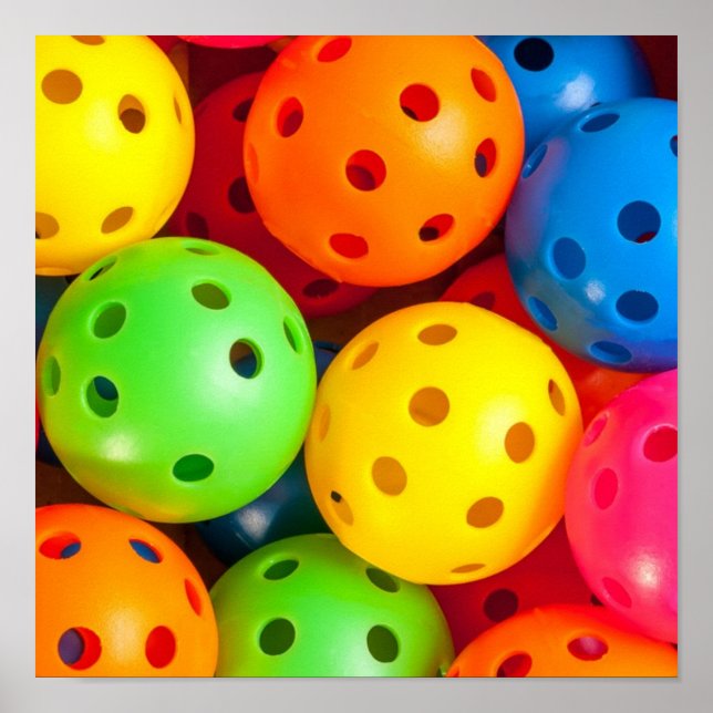 Affiche Pickleball coloré (Devant)