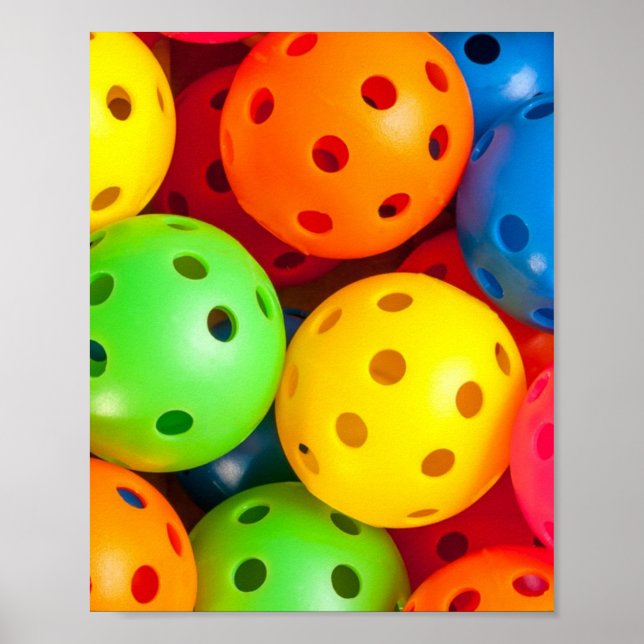 Affiche Pickleball Colorful (Devant)