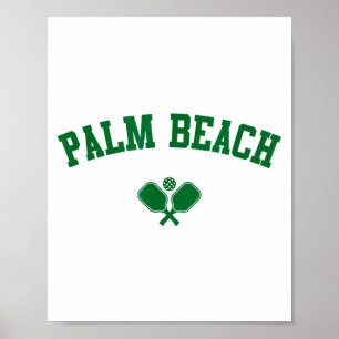 Affiche pickleball de Palm Beach vert