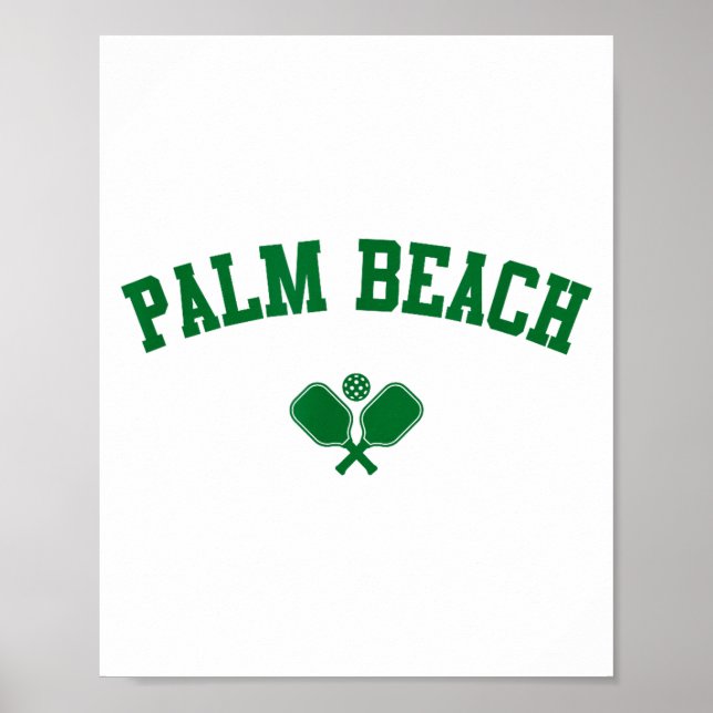 Affiche pickleball de Palm Beach vert (Devant)