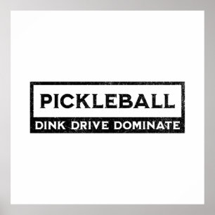 Affiche Pickleball dire Vintage