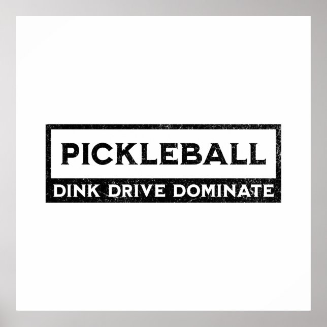 Affiche Pickleball dire Vintage (Devant)