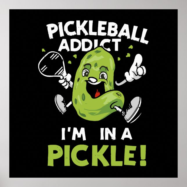 Affiche Pickleball drôle (Devant)