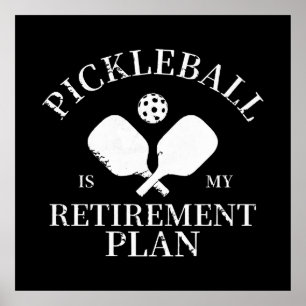Affiche pickleball est mon projet de retraite