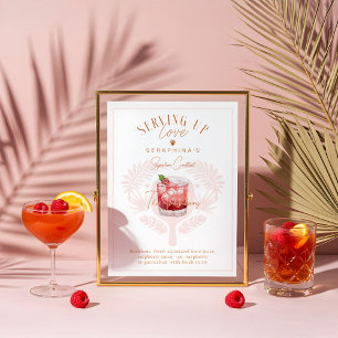 Affiche Pickleball Fête des mariées Aquarelle Cocktail Boi