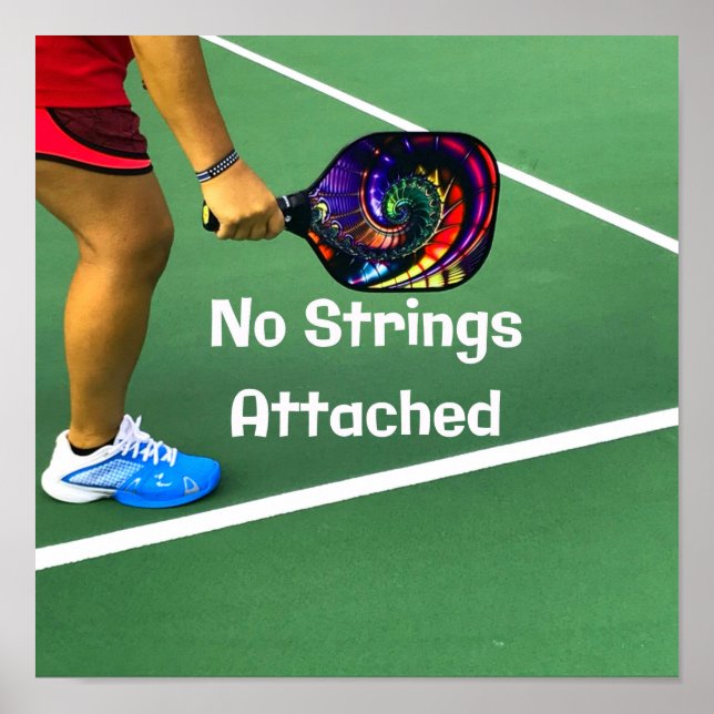 Affiche Pickleball Funny No Strings Attaché (Devant)