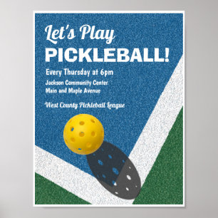 Affiche Pickleball Games Publicité