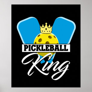 Affiche Pickleball King - Drôle Champion de Pickleball