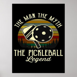 Affiche Pickleball- L'Homme, Le Mythe, La Légende