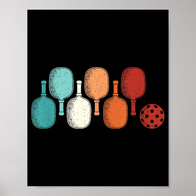 Affiche Pickleball Lover Retro Paddle Sport Vintage (Devant)