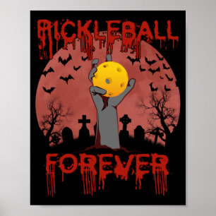 Affiche Pickleball pour toujours pour Halloween