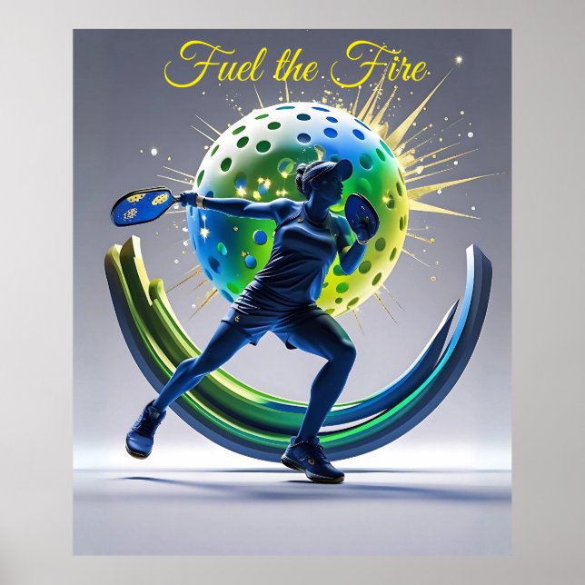 Affiche Pickleball Power Smash – Énergie en Mouvement (Devant)