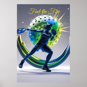 Affiche Pickleball Power Smash - Énergie en mouvement