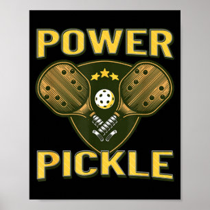 Affiche Pickleball puissance forte pickle