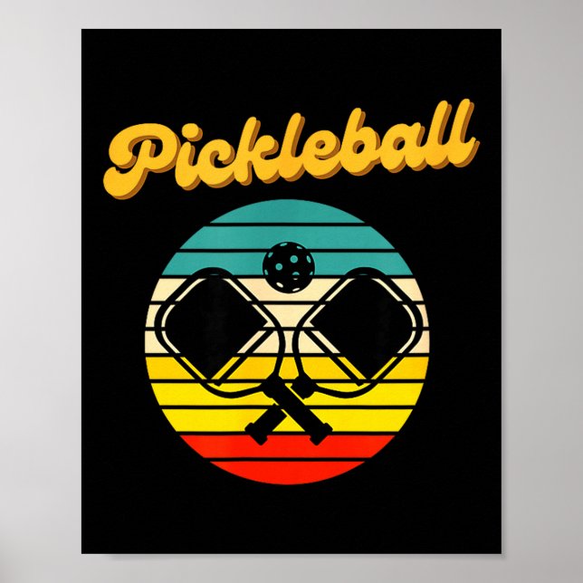 Affiche pickleball rétro  (Devant)