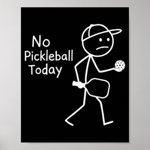 Affiche Pickleball rétro garçons figure triste sport
