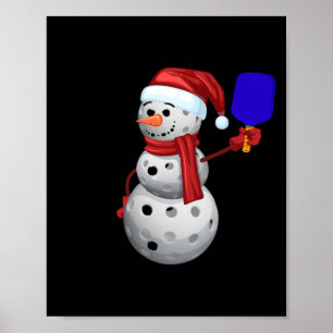 Affiche Pickleball Snowman