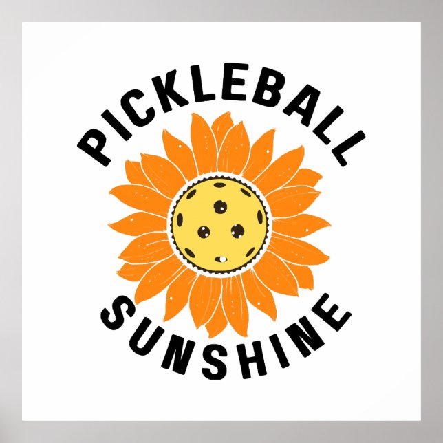 Affiche Pickleball soleil (Devant)