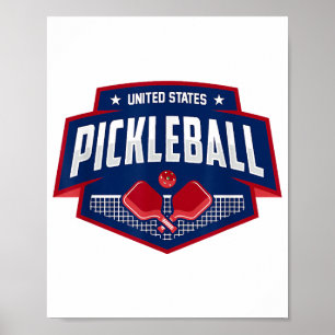 Affiche Pickleball Support Team Pickleball Player USA