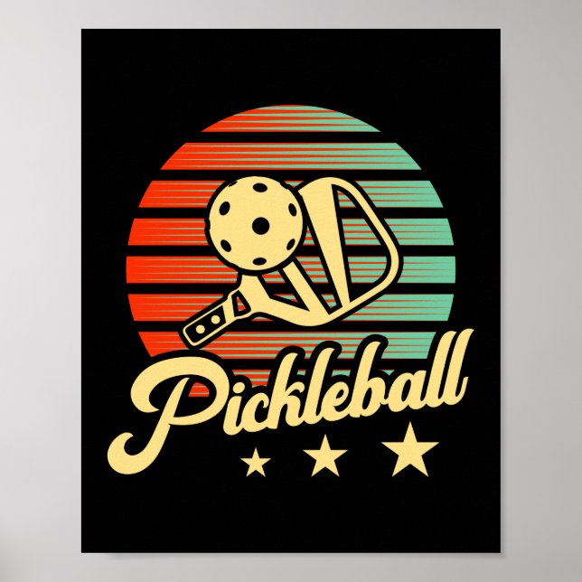 Affiche Pickleball vintage (Devant)