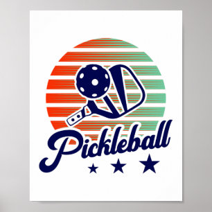 Affiche Pickleball vintage
