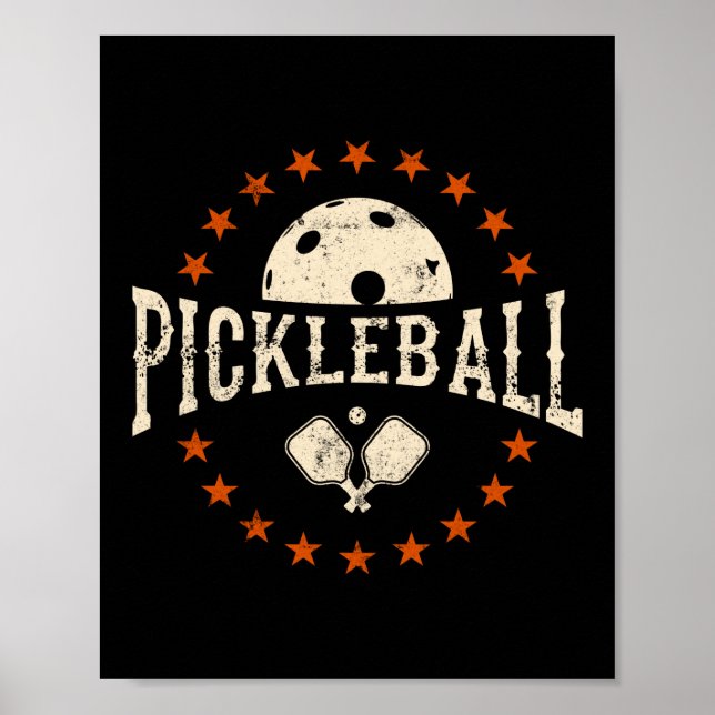 Affiche Pickleball vintage (Devant)