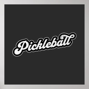 Affiche Pickleball Vintage Retro