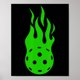 Affiche Picklell flamme - Paddlell Tennis Pickleller Pickl