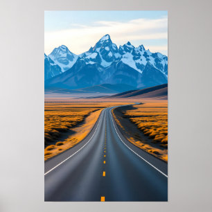 Affiche Pics de montagnes lointaines