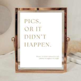 Affiche Pics minimalistes or ça n’est pas arrivé Mariage