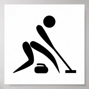Affiche Pictogramme de curling