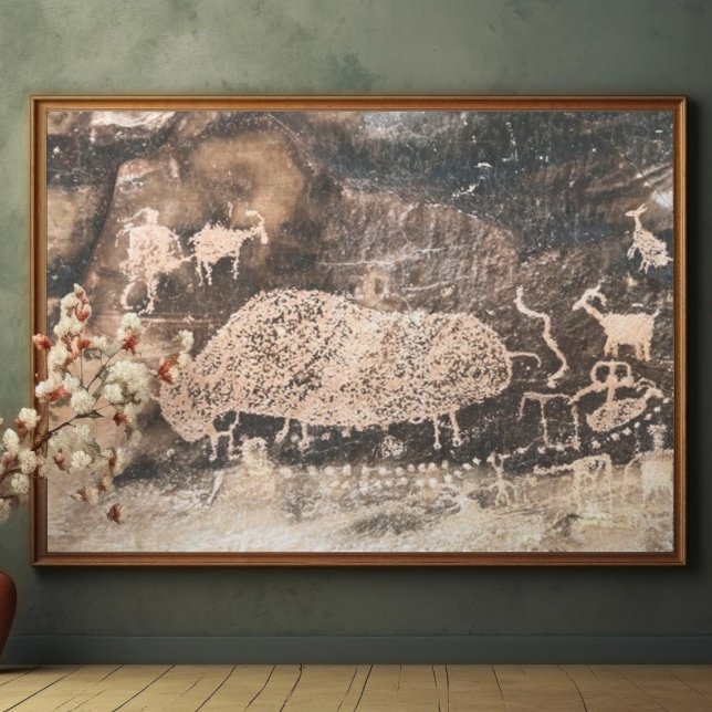 Affiche Pictographe De Bison, Canyon De 15 Km, Utah (Créateur téléchargé)