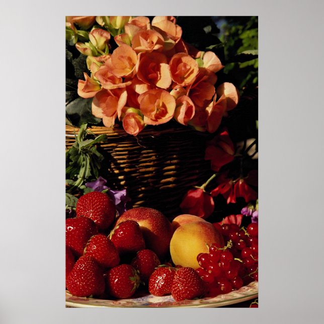 Affiche Picture of Fruit and flowers (Devant)
